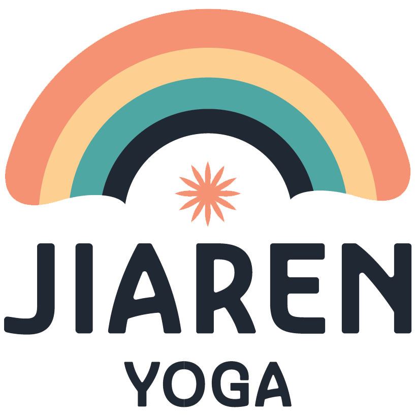 A rainbow with the word jiaren in front of it.