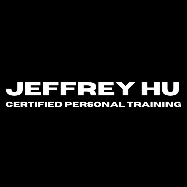 A black and white logo of jeffrey hu